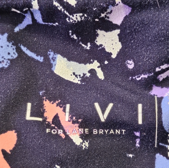Livi High Rise Soft 7/8 Leggings Multi Splatter On Navy Size 14/16 - Picture 11 of 12